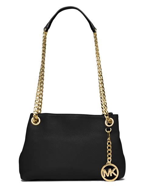 michael kors black with gold chain|michael kors black crossbody.